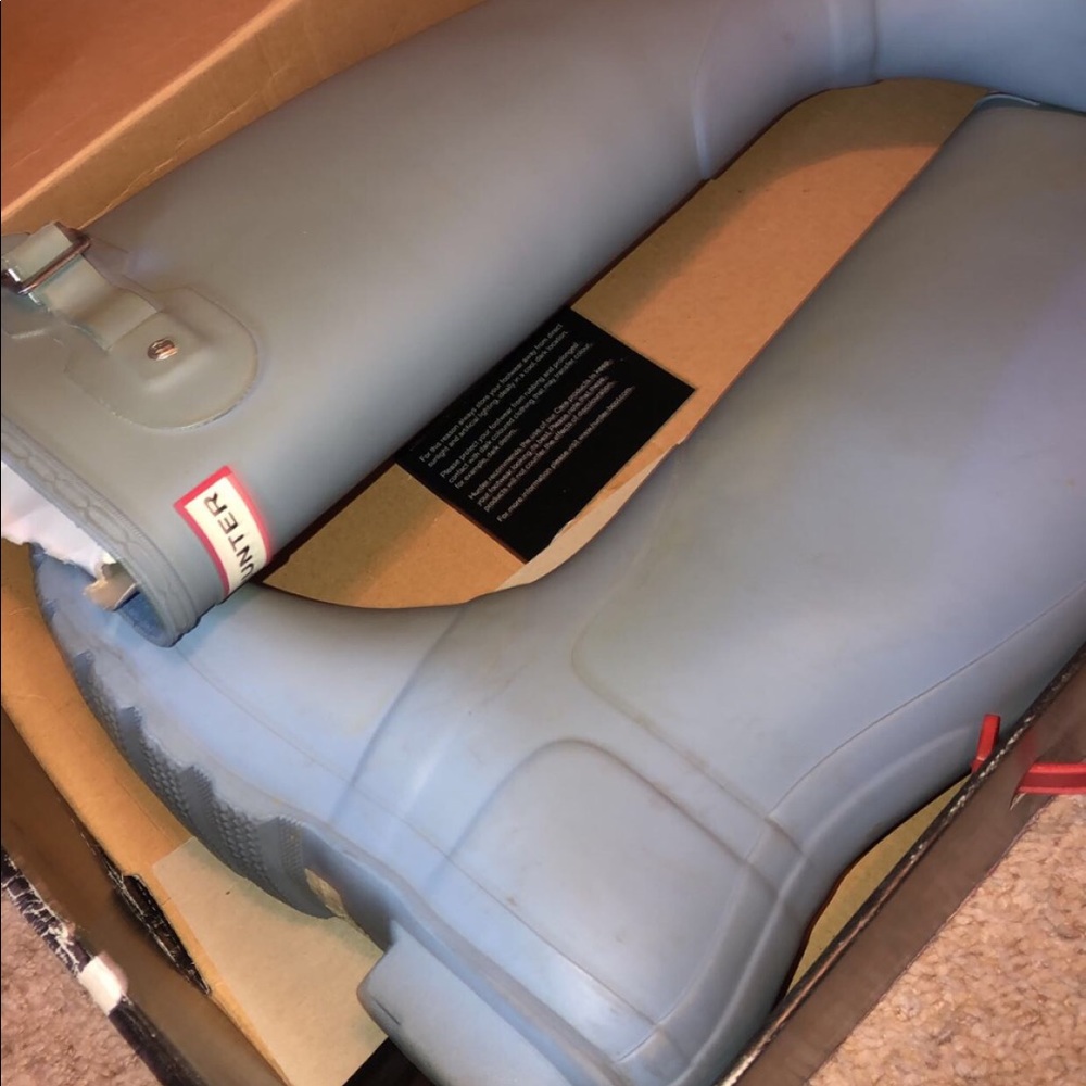 Blue Hunter rain boots